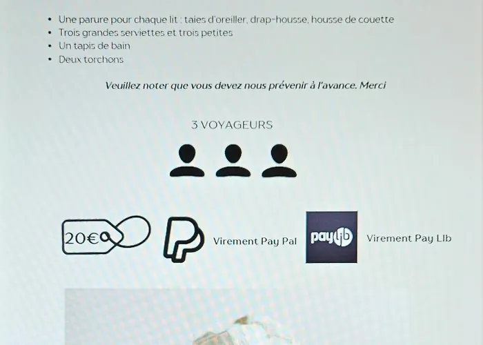 Grand Confort Pour 3 Personnes Linge En Option *